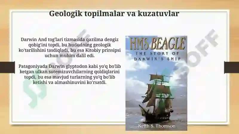 Charlz Darvin hayoti va Beagle kemasidagi sayohatlar 8