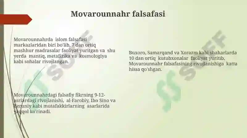 Falsafiy tafakkur taraqqiyoti bosqichlari 8