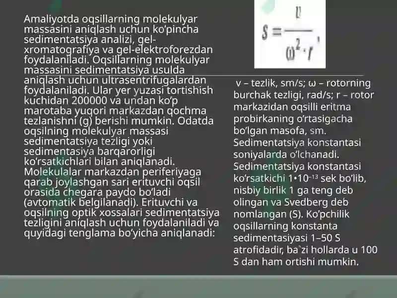 Oqsillarning Fizik-Kimyoviy Xususiyatlari 8