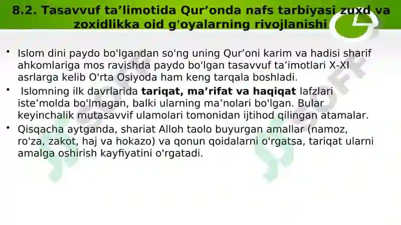 TASAVVUF TA’LIMOTINING SHARQ MADANIYATIGA TA’SIRI 8