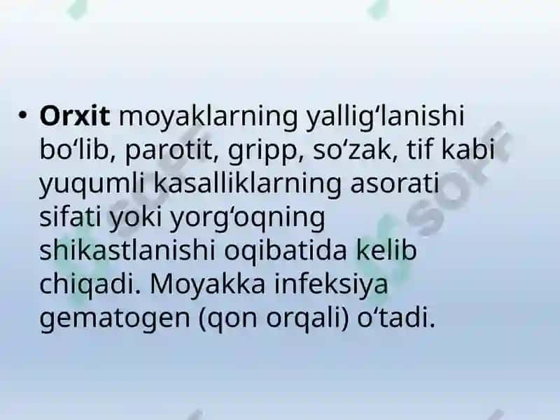ERKAKLAR TANOSIL A`ZOLARI, AYOLLAR TANOSIL A`ZOLARI 8
