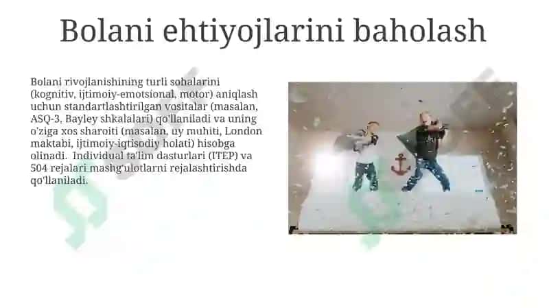 Bolalar bilan yakka ishlashni tashkil etish va rejalashtirish 8