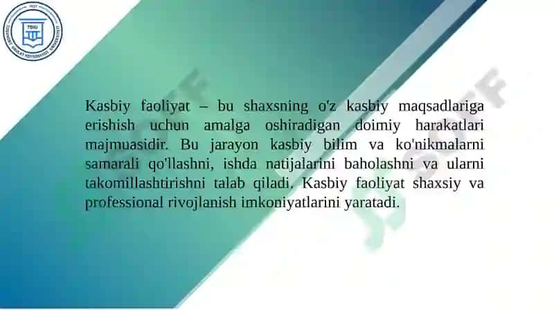 Professional kompetentsiyaning nazariy asoslari 8