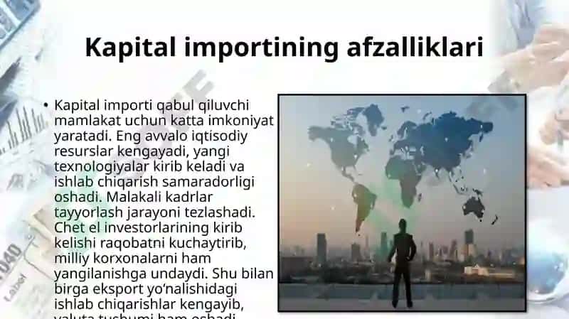 Xalqaro kapital harakati va investisiyalarga oid nazarya 8