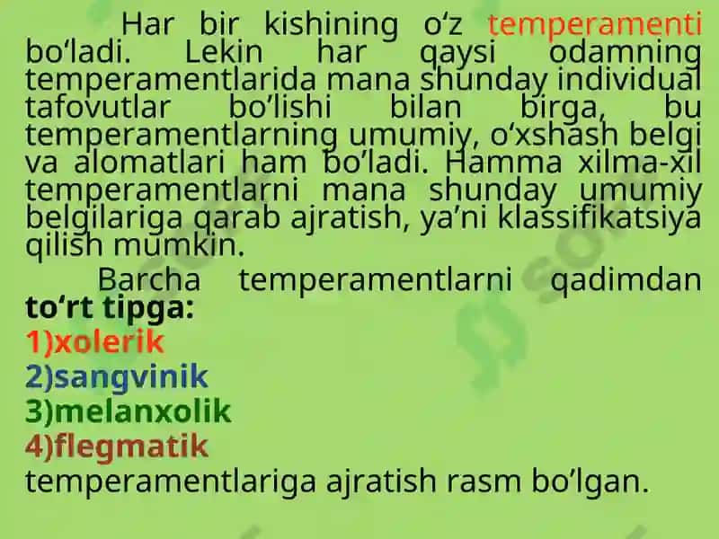 SHAXSNING INDIVIDUAL XUSUSIYATLARI 8