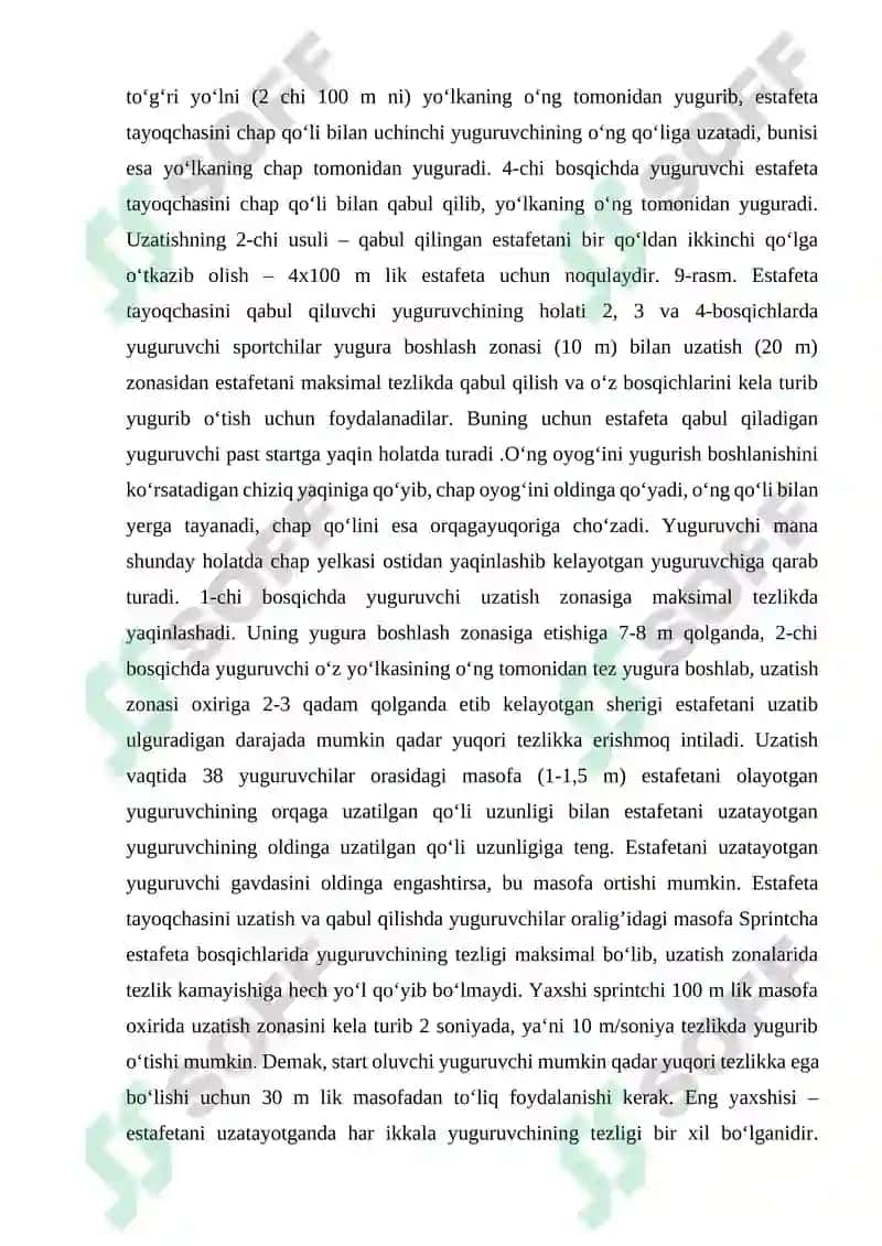 Yengil atletika mashqlari texnikasini takomillashtirish 8