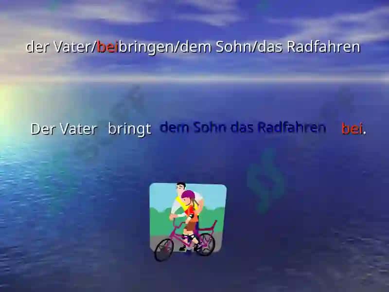 Trennbare Verbenim Präsens 8