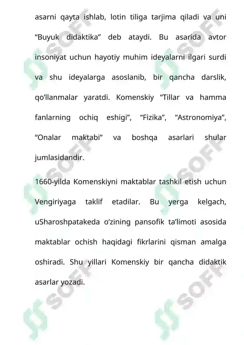 Yan Amos Komenskiyning “Buyuk didaktika” asari haqida 8