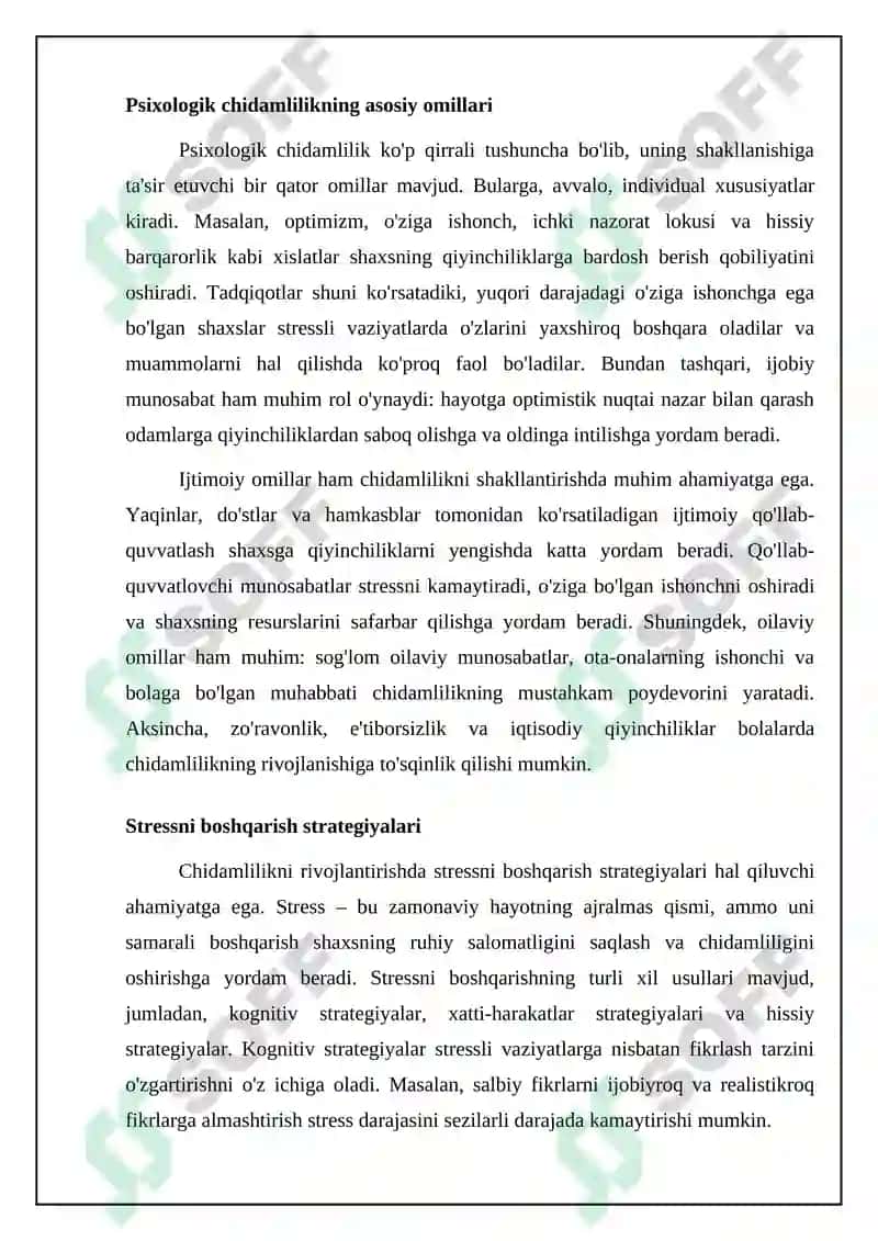 Chidamlilikni tarbiyalash 8
