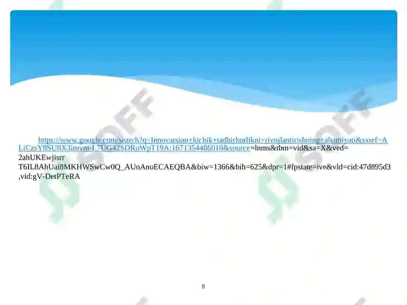 INNOVATSION IQTISODIYOT 8