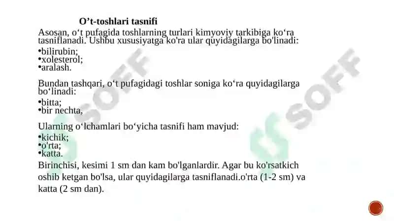 Oʻt tosh kasalliklari va uning sabablari 8