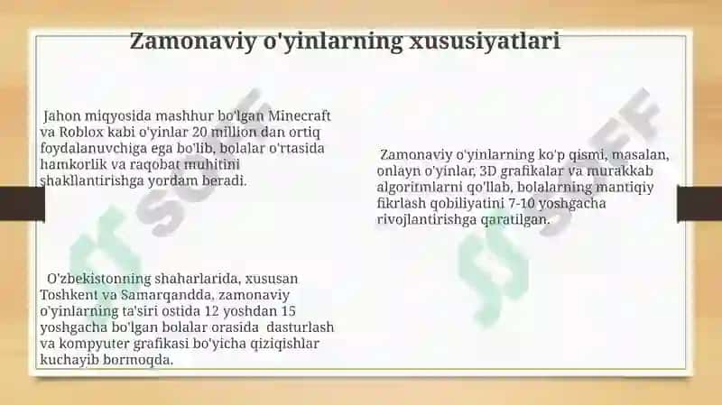 O'yin va ta'lim 8