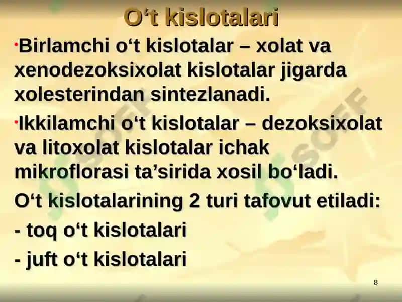 LIPIDLAR ALMASHINUVI BIOKIMYOSI 8