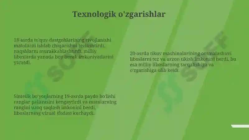 Milliy liboslar va ularning tarixiy rivojlanish bosqichi 8