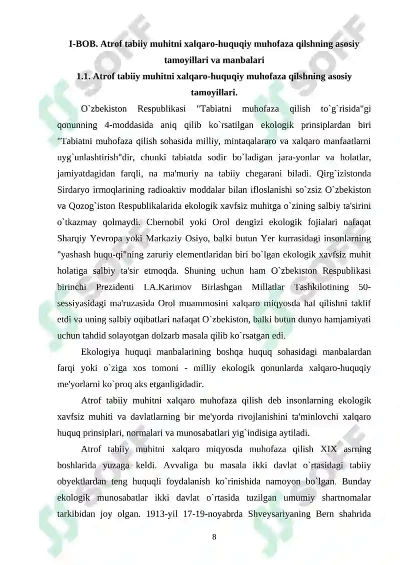 Atrof-tabiiy muhitni xalqaro muhofaza qilishning huquqiy asoslari 8
