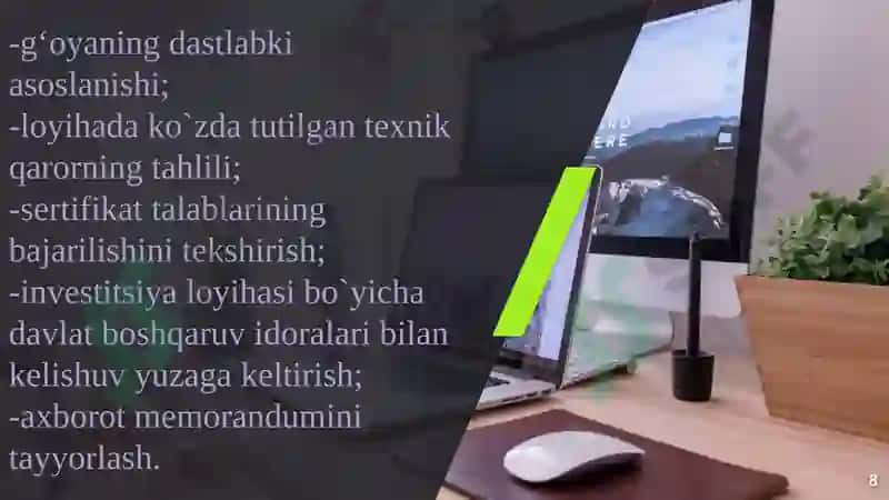 Investitsion va tijoratlashtirish mexanizmlari: ijara, lizing va franchayzing 8