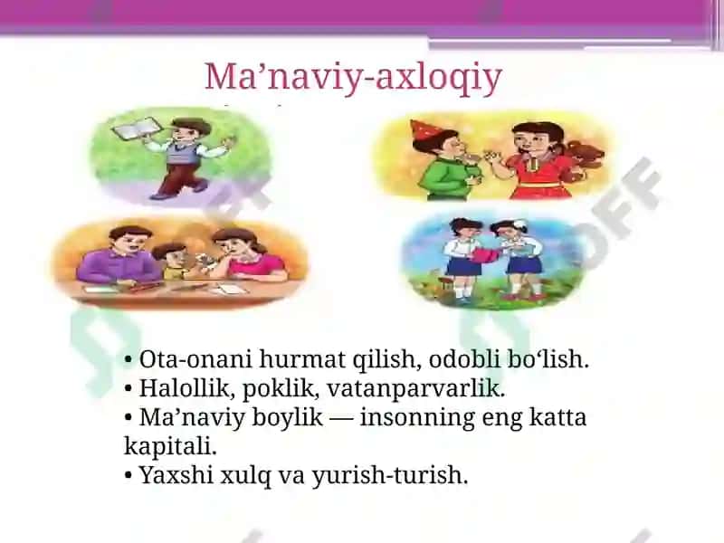 Har tamonlama barkamol shaxs shakllantirish - milliy tarbiyaning bosh maqsadi 8
