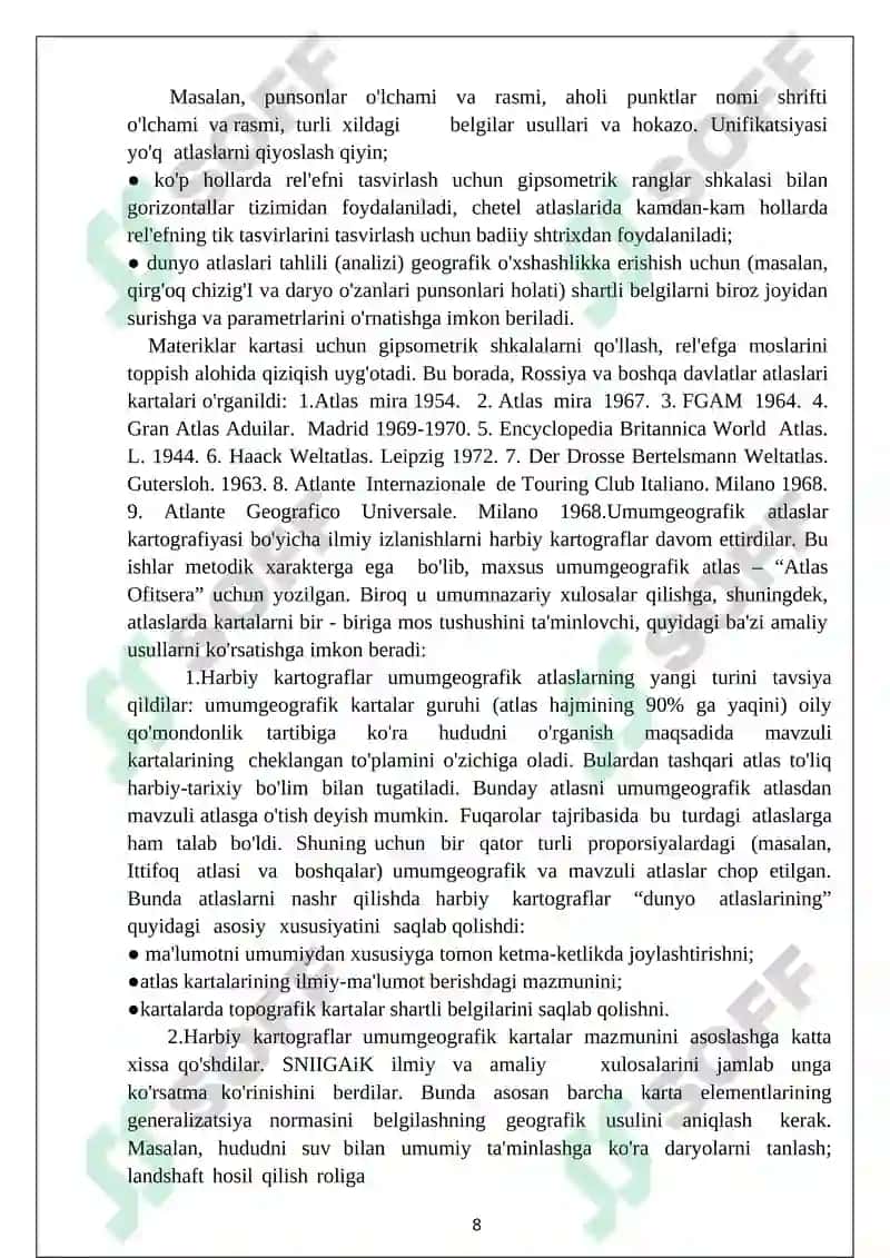 ATLAS KARTOGRAFIYASINING RIVOJLANISH TARIXI 8