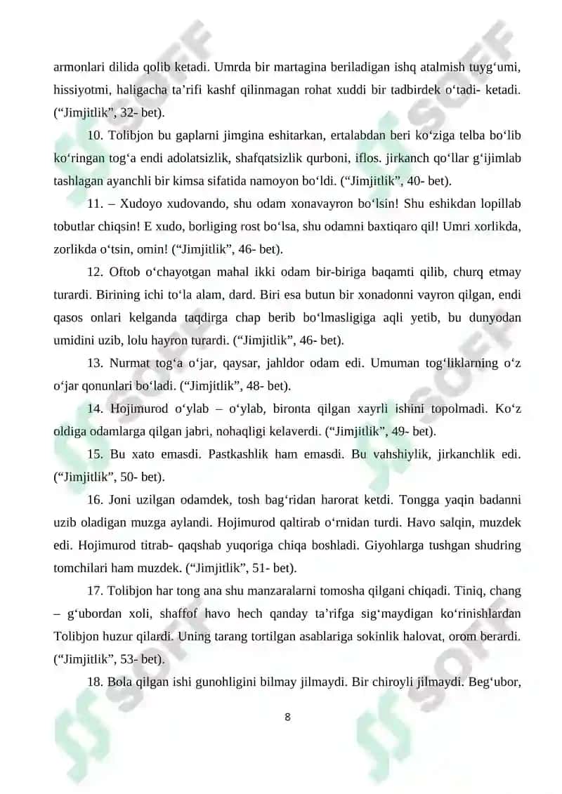 Said Ahmad asarlarining morfologik xususiyatlari 8
