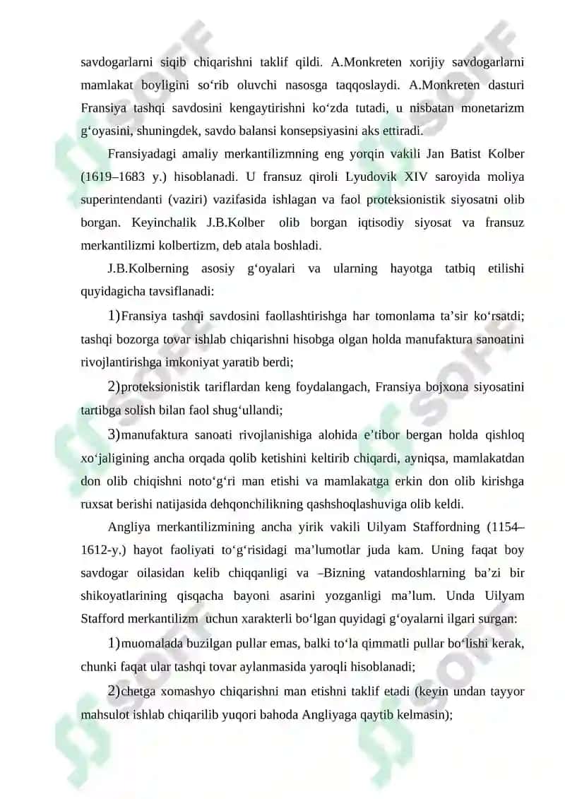 MERKANTILIZM IQTISODIY TA’LIMOTI 8