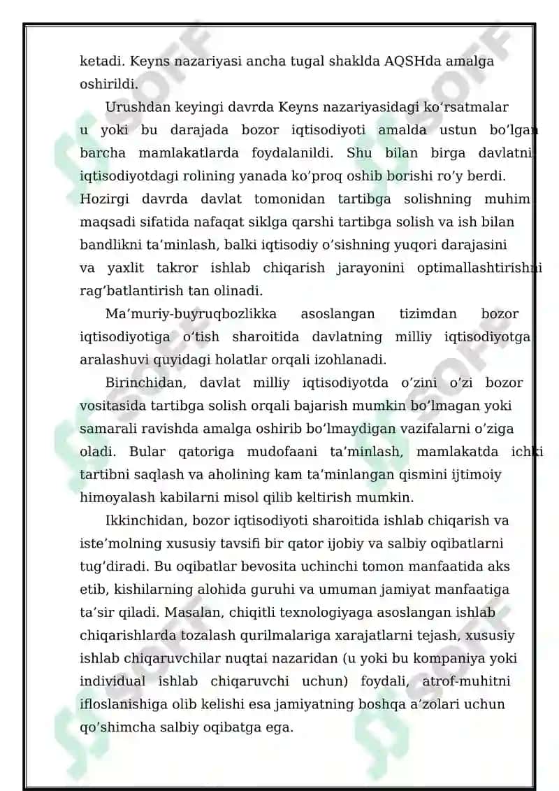 IQTISODIYOTNI TARTIBGA SOLISHDA MONETARISTIK NAZARIYA VA SIYOSAT 8