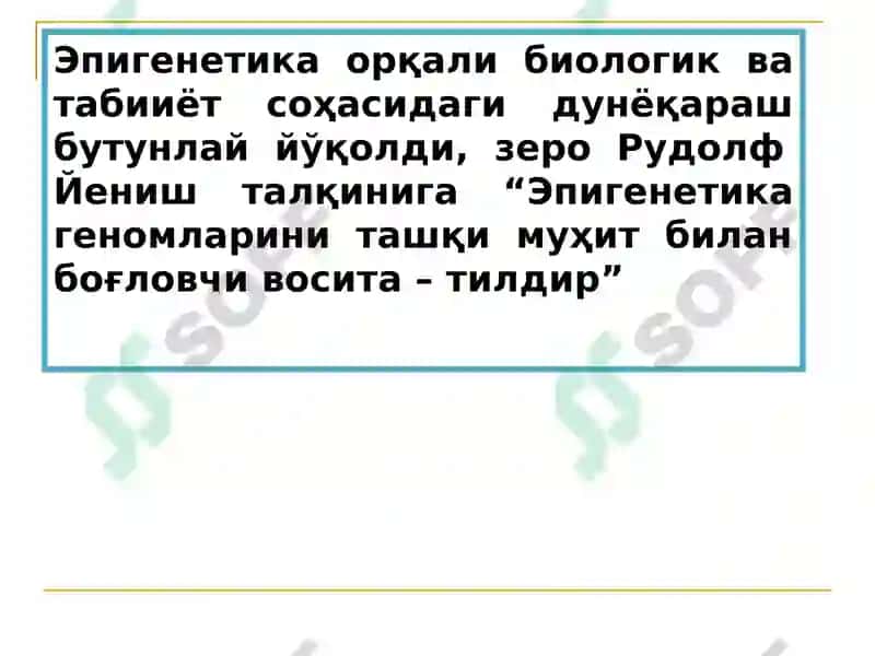 Эпигенетика 8
