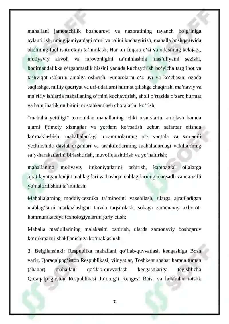 Mahalla institutlarini tashkil etish asoslari va uni samarali faoliyatiga taʼsir etuvchi omillar 8
