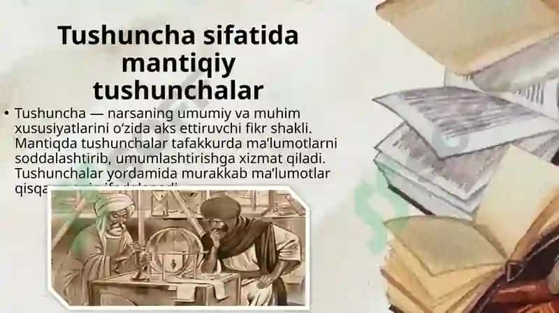 Mantiq ilmining predmeti axaniyati va asosiy qonunlari tushuncha tafakkur sifatida 8