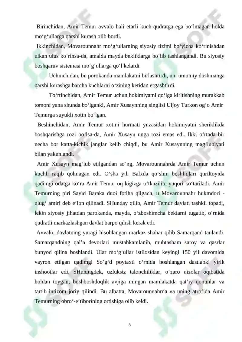 TEMURIYLAR DAVRI MADANIYATI 8