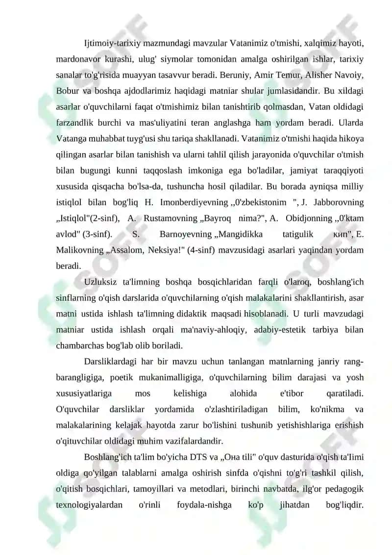 Sinfdan tashqari o‘qish mеtodikasi 8