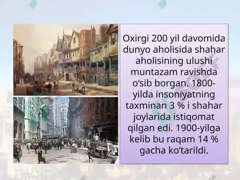 URBANIZATSIYA JARAYONINING GLOBAL VAREGIONAL JIHATLARI 8