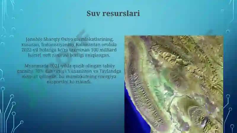 Janubiy -sharqiy osiyo mamlakatlariga iqtisodiy geografik tavsif 8