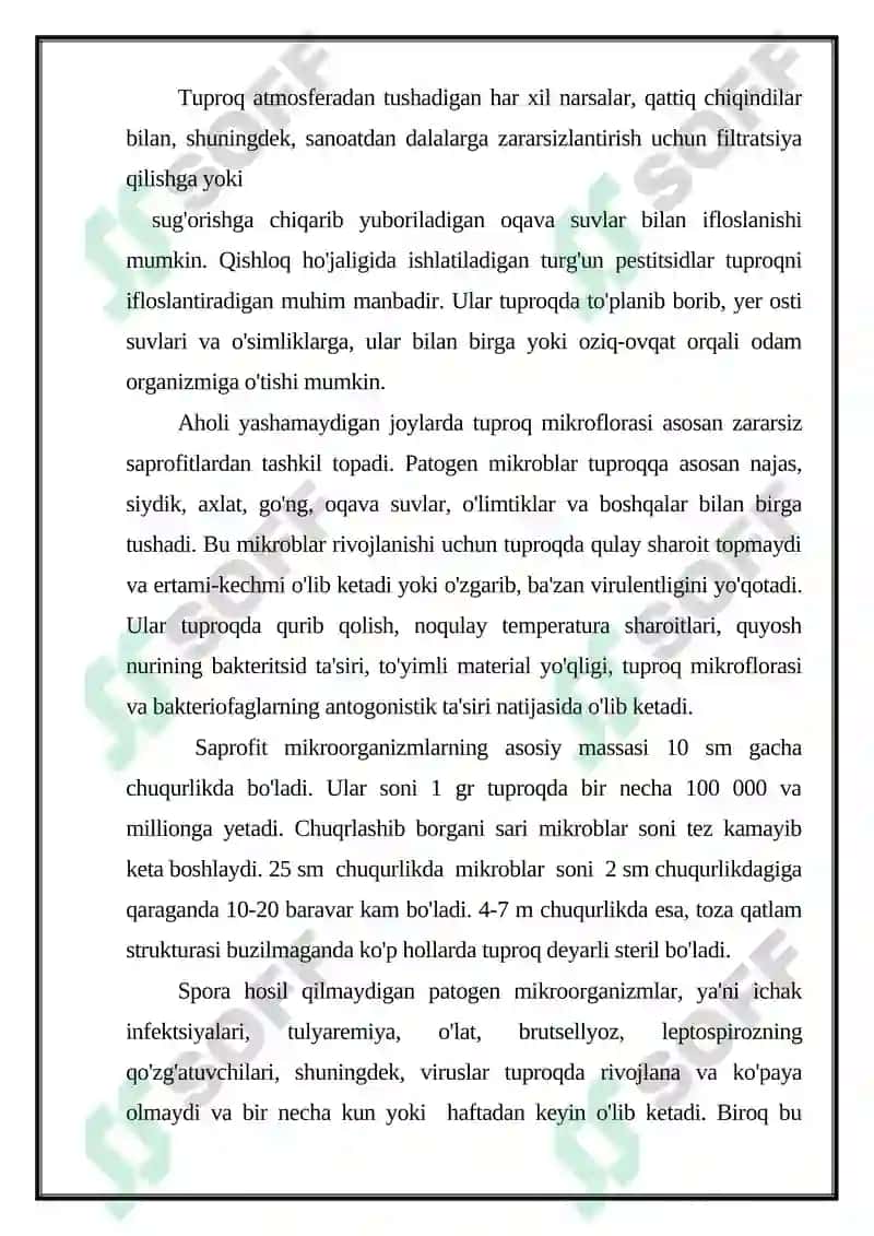 TABIIY OMILLLARI. SANATOR-KURORT SARALASH. 0‘ZBEKISTON KURORLARI 8