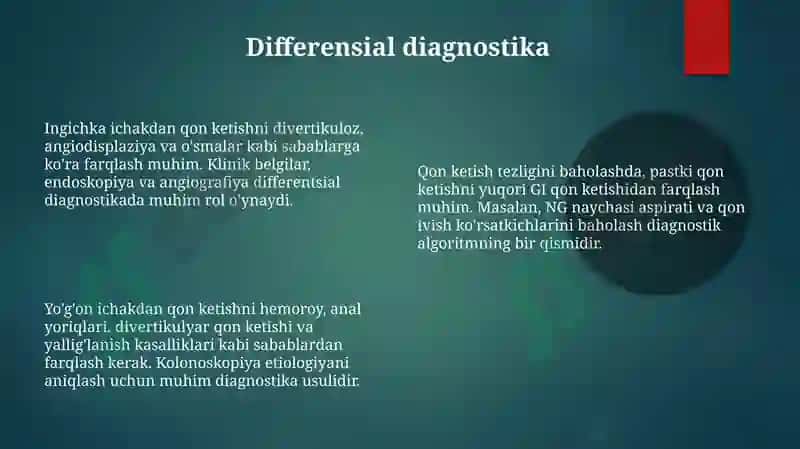 Ingichka ichakdan qon ketishi 8