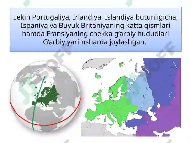 Yevropaning Geografik O'rni 8