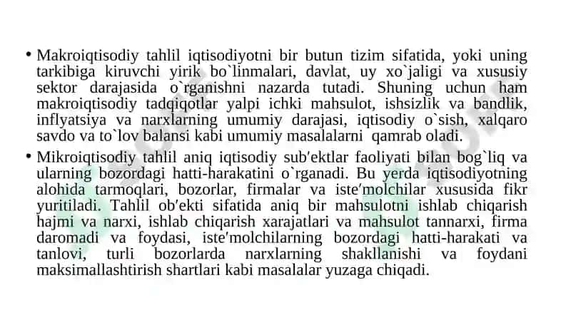 Mikroiqtisodiyotga kirish: iqtisodiy basistushunchalar 8