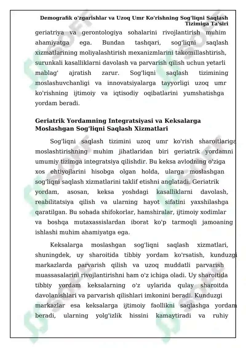 Uzoq umr ko'rish muammolari 8