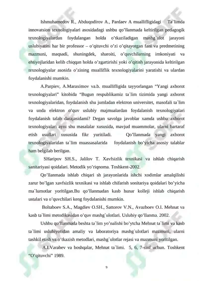 . MASHINA MEXANIZM VA JIHOZLARNI O’RGATISHDA KОMPYUTЕRLARNI  QO`LLASHNING NAZARIY ASОSLARI 8