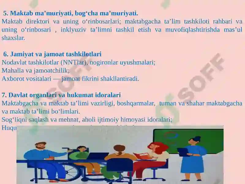 Inklyuziv taʼlim jarayonlari ishtirokchilari va aholi oʻrtasida tushuntirish ishlarini olib borish 8