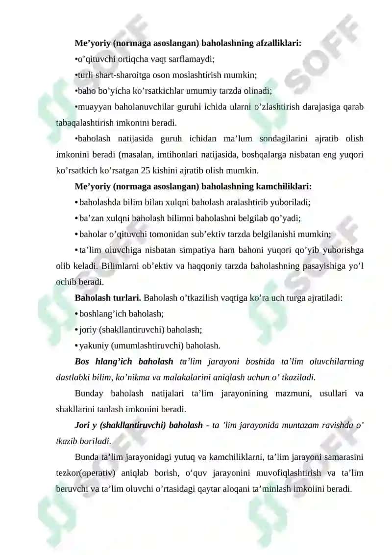 Baholash va uning ahamiyati 8