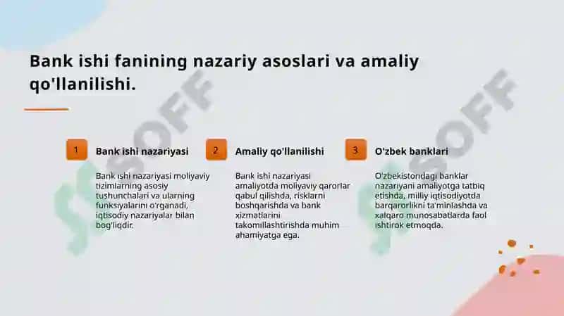 Bank ishi fanining asosiy tushunchalari 8