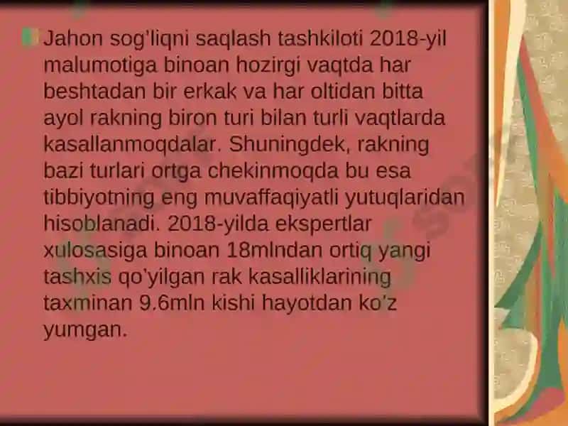 O’sma kasalliklari – ijtimoiy gigiyenik muammo sifatida 8