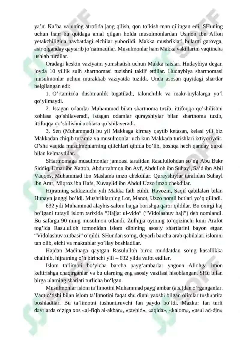 Islom dinining paydo bo‘lishidagi ijtimoiy-siyosiy va madaniy sharoitlar 8