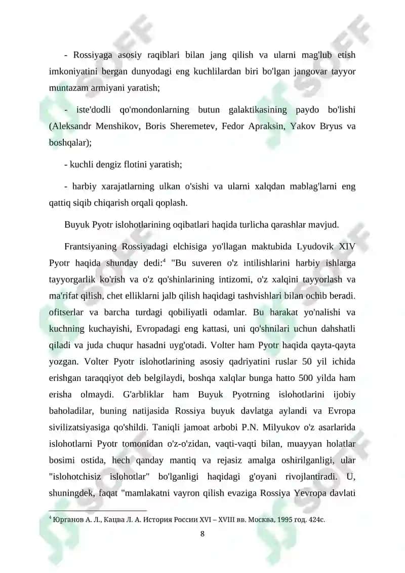 Pyotr 1 ning harbiy yurishlari 8