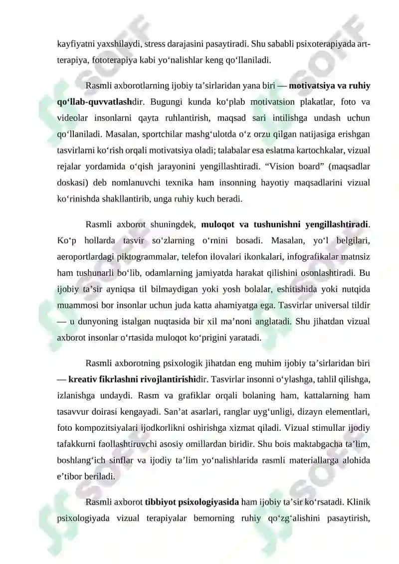 Rasmli axborotlar va ularning inson psiхologiyasiga ta'siri 8