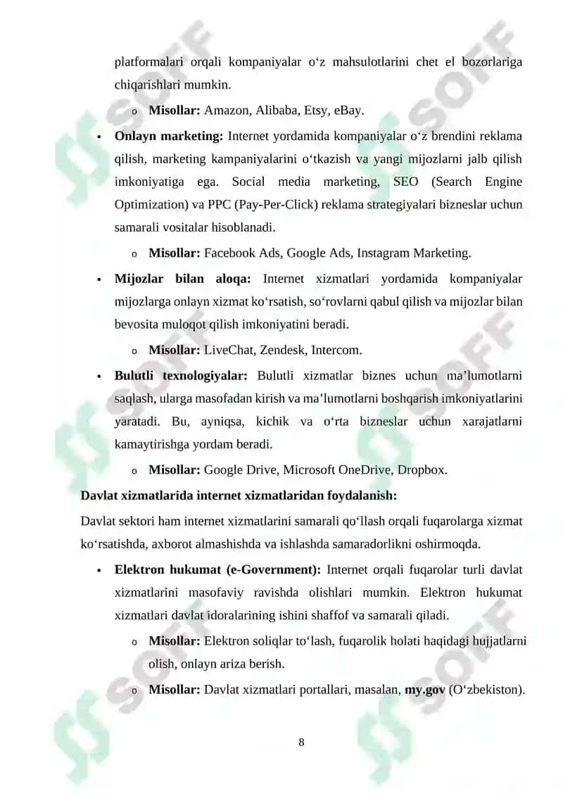 Internet Xizmatlari Tarixi va Paydo bo'lishi 8