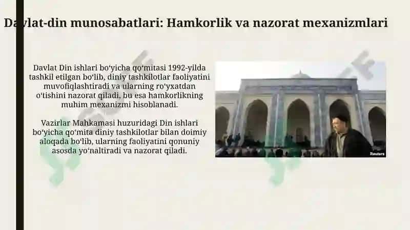 O'zbekistonda faoliyat yurituvchi diniy tashkilotlar 8