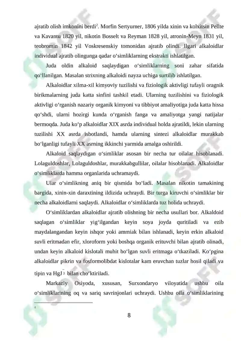 KOLXAMINNING OLINISHI, XOSSALARI VA TUZILISHI 8