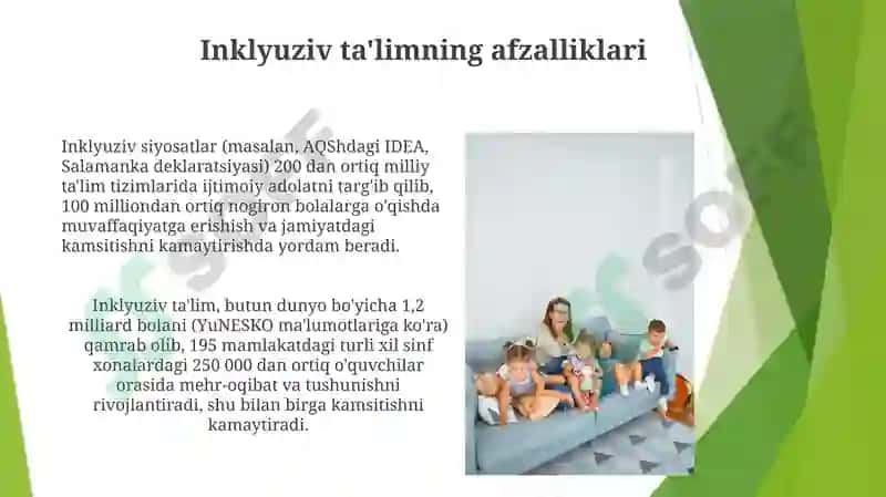 Inklyuziv ta'lim tolerant muhitni yaratish resursi sifatida 8