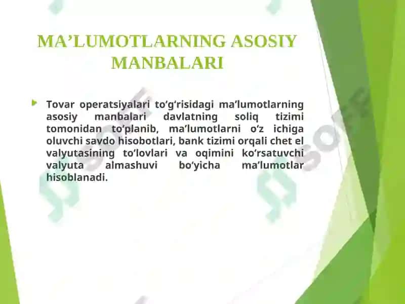 TO‘LOV BALANSINING IQTISODIY TAHLILI 8